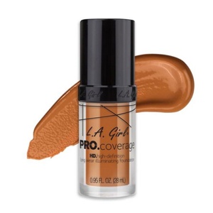 Fond de ten rezistent L.A. Girl Pro Coverage HD Illuminating Foundation Warm Caramel, 28ml
