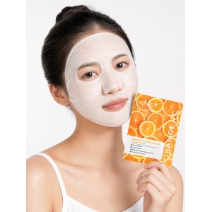 Mască de față tip șervețel MZWE cu Vitamina C și Portocală, Hidratare Intensă și Luminozitate, 25ml - Img 2