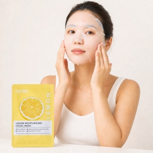 Mască de față tip șervețel MZWE Lemon Moisturizing, hidratare intensă, 25 ml - Img 2