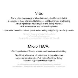 Masca faciala cu efect iluminator Abib Gummy sheet mask Vita sticker, 27ml - Img 5