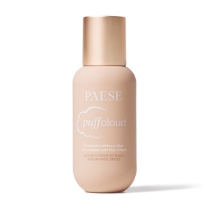 PAESE Puff Cloud Foundation – Fond de ten cu efect natural, finisaj satinat, efect blur, acoperire medie construibilă, SPF 20, 04W Shell Beige, 37 ml - Img 11