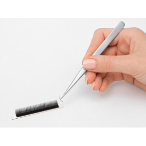 Pensetă profesională de izolare pentru extensii gene Dancing Swan A11 – Vârf drept din oțel inoxidabil - Img 4