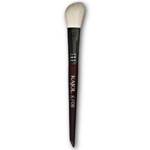Pensula profesionala pentru aplicarea fardului de obraz sau de contur, din par fin de capră, K-F08, KAJOL Beauty™