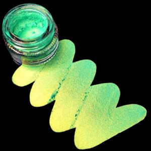 Pigment PK30(verde-auriu) Duochrome pentru machiaj KAJOL Beauty, 1g - Img 2