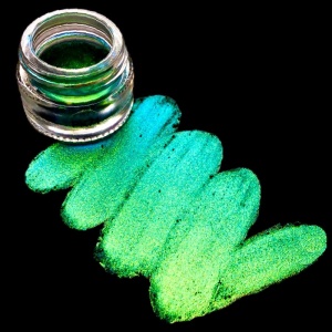 Pigment PK71 (verde-lime-albastru) Multichrome pentru machiaj KAJOL Beauty, <1g - Img 6
