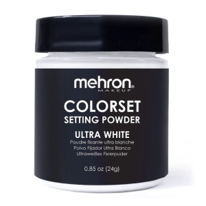 Pudră fixatoare profesională Mehron Colorset Setting Powder-Ultra White, Alb Intens, 24g