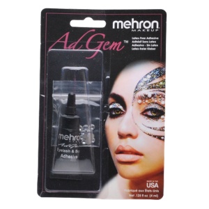 Adeziv non-latex pentru aplicarea decorațiilor Mehron AdGem Adhesive, cu 30 diamante artificiale, 5ml - Img 2