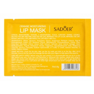 Mască hidratantă pentru buze cu portocală SADOER – Lip Mask pentru hidratare intensă și buze catifelate, 8 g - Img 4