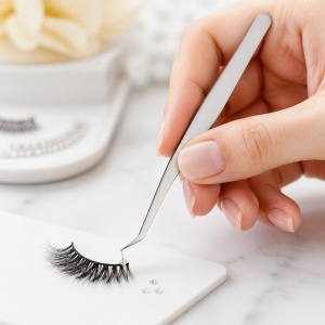 Pensetă Profesională de Izolare pentru Extensii Gene Dancing Swan A8 – Vârf Curbat de Precizie - Img 5