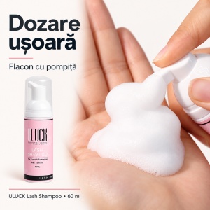 Șampon spumă profesional pentru curățarea extensiilor de gene ULUCK Lash Shampoo, 60 ml - Img 3