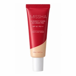 BB Cream MISSHA M Perfect Cover PRO SPF 42 PA+++ – 21 Light Beige, Bej Deschis, 50 ml