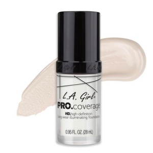 Fond de ten rezistent L.A. Girl Pro Coverage HD Illuminating Foundation White, 28ml