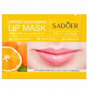 Mască hidratantă pentru buze cu portocală SADOER – Lip Mask pentru hidratare intensă și buze catifelate, 8 g