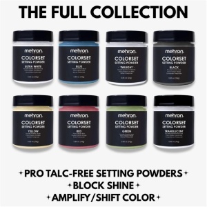Pudră Fixatoare Profesională Mehron Colorset Setting Powder – Twilight, Finisaj Mat, 24g - Img 5