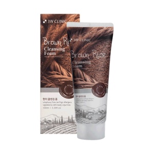 Spuma de curatare pentru ten cu orez brun 3W Clinic Cleansing Foam, 100ml - Img 2