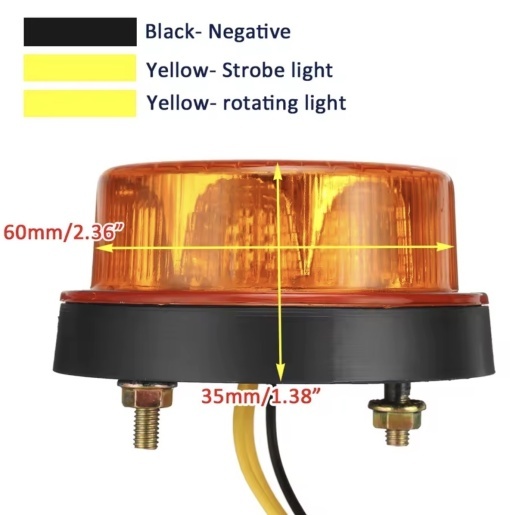 Girofar led Mini efect de roatie sau flash, 12v-24v, - Img 3