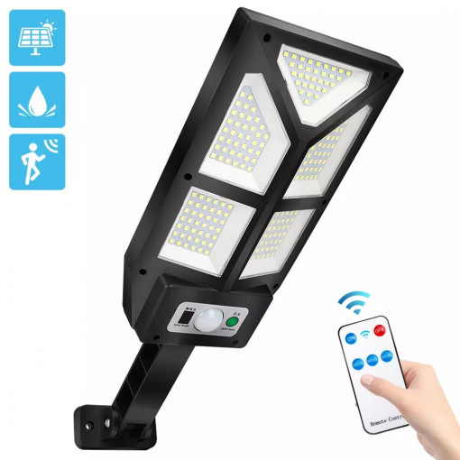 Lampa solara 40w 1800lm cu senzor si telecomanda.