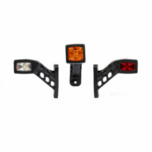 Set 2 lampi led pentru gabarit 12v-24v brat 15cm , 3 fete luminoase - Img 2