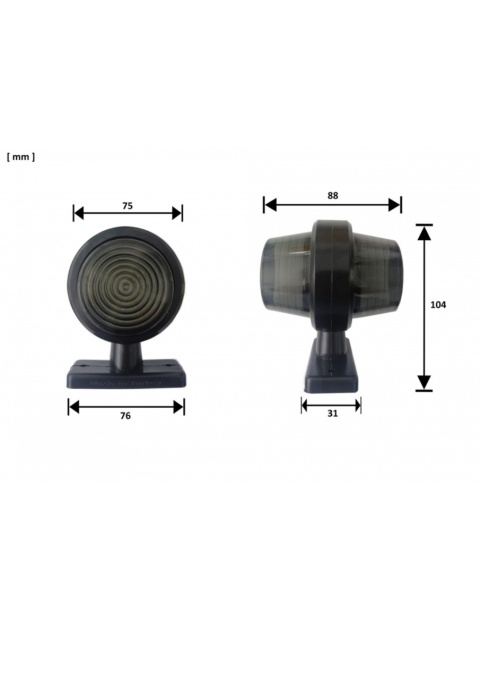 Set 2 Lampi led pentru gabarit 12v-24v rosu+ galben geam fumuriu - Img 3