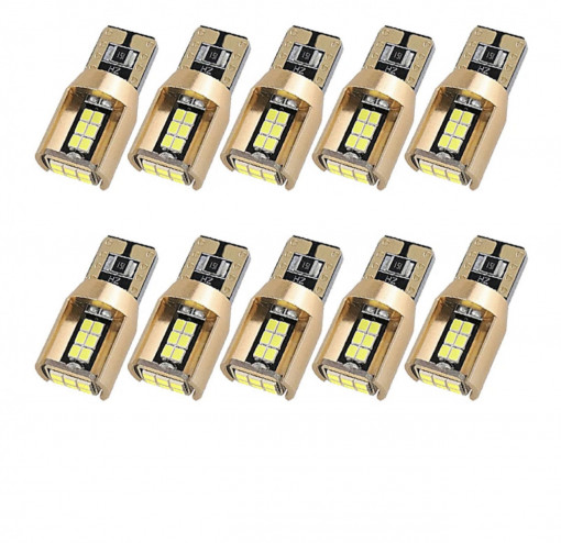set 2 leduri t10 w5w ,canbus,alb 6000k,12v - Img 2