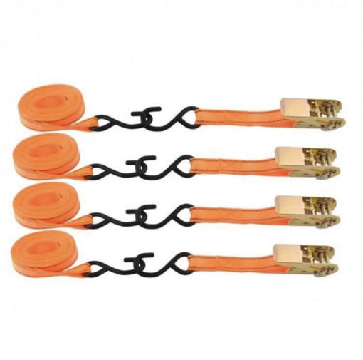 Set 4 chingi cu clichet pentru fixare, Lungime 25mm x 4.1m, Greutate maxima 700 kg - Img 2