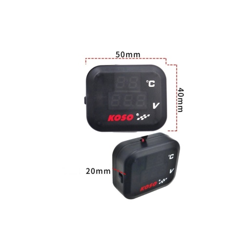 Termometru 4 in1 + mufa bord incarcator USB 3A + voltmetru 12V - Img 3
