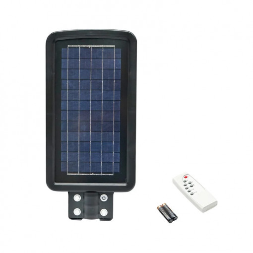 Lampa LED cu prindere pe stalp pentru iluminat stradal 6V/60W cu panou solar monocristalin si senzor de miscare - Img 2