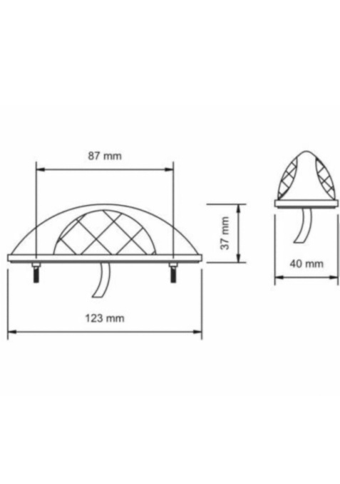 Lampa led de colt pentru autobuz/autocar 12v-24v alb+rosu - Img 2