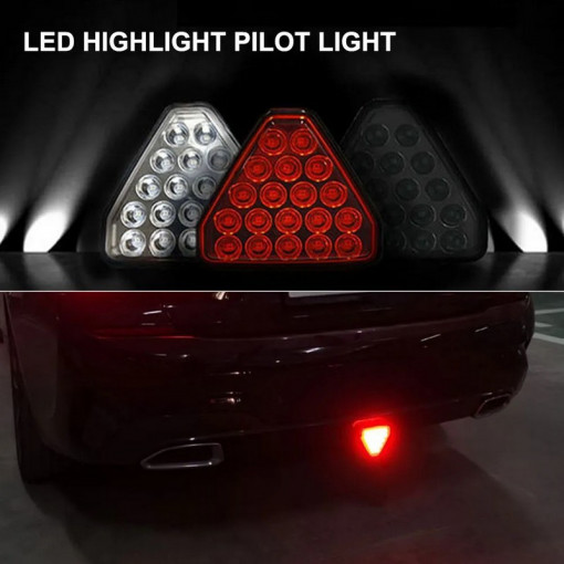 Lampa stop LED pentru frana cu flash tip F1 Lumina: rosie - Img 2