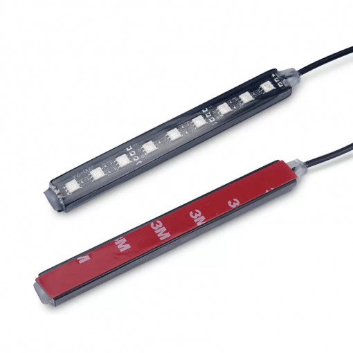 Kit Lumini ambientale 12smd rgb cu music controler - Img 3