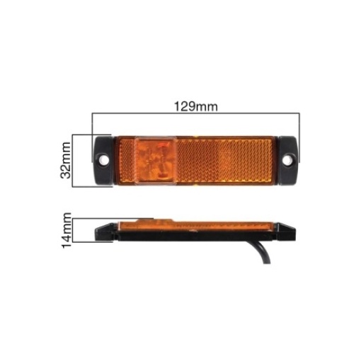 Lampa laterala auto cu 4 Leduri, 12V-24v, 3 culori disponibile -rosu, alb, portocalu, 5+1 GRATIS - Img 4