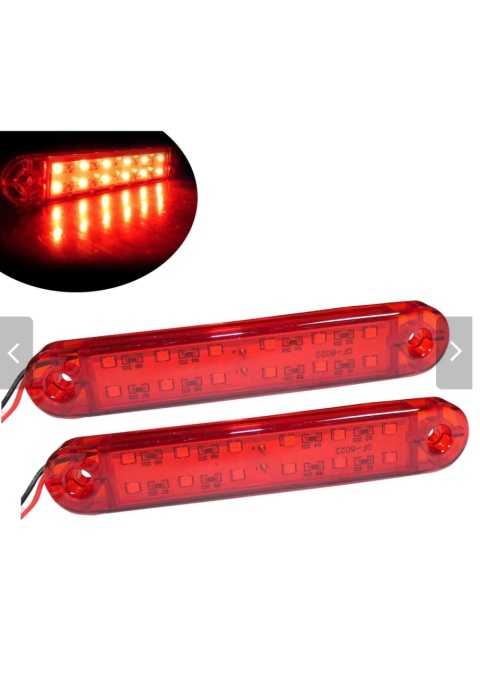 Lampa laterala cu 12 smd pentru gabarit, rosu, 12v-24v, 5+1 GRATIS - Img 2