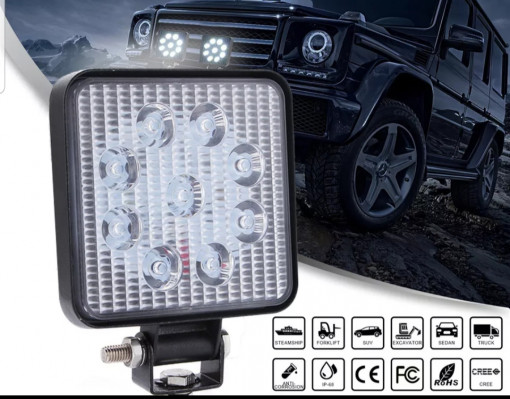 proiector led 12v-24v alb 6000k