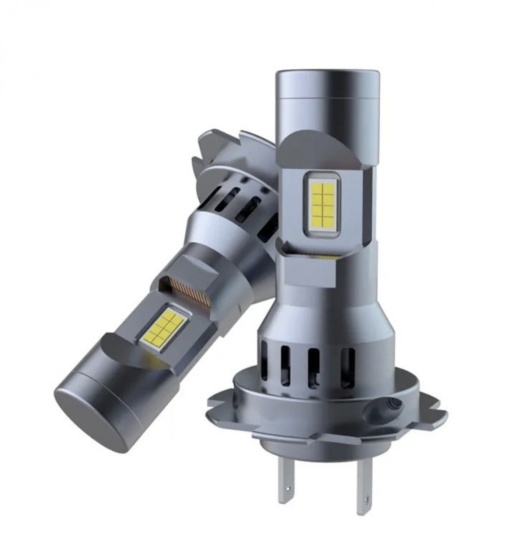 Set 2 becuri Led H7, 100w, 20,000LM, 1:1,CANBUS, cu ventilator , 6000k