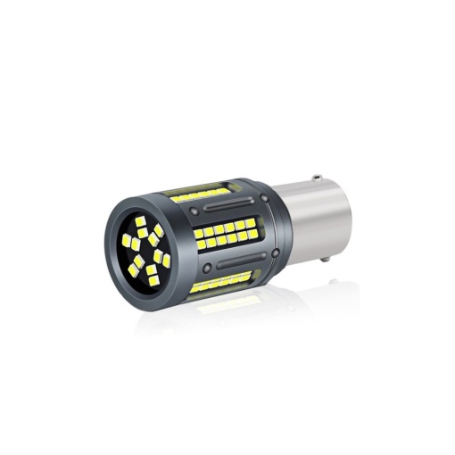 Set 2 becuri o faza py21w BAy15S 84SMD Canbus 12V-24V nonpolar Lumina alba - Img 3