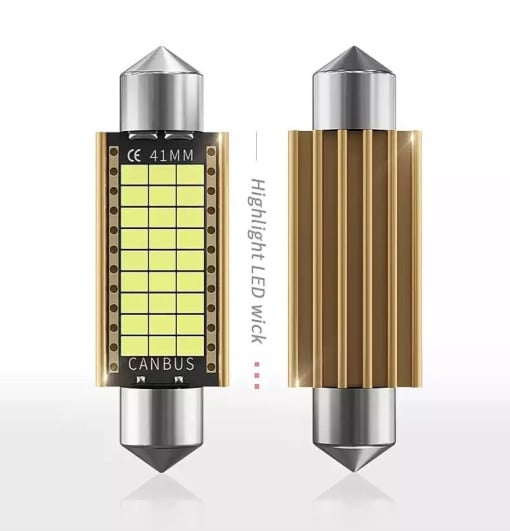 Set 2 leduri 41mm canbus 24 smd alb 6000k PREMIUM - Img 3