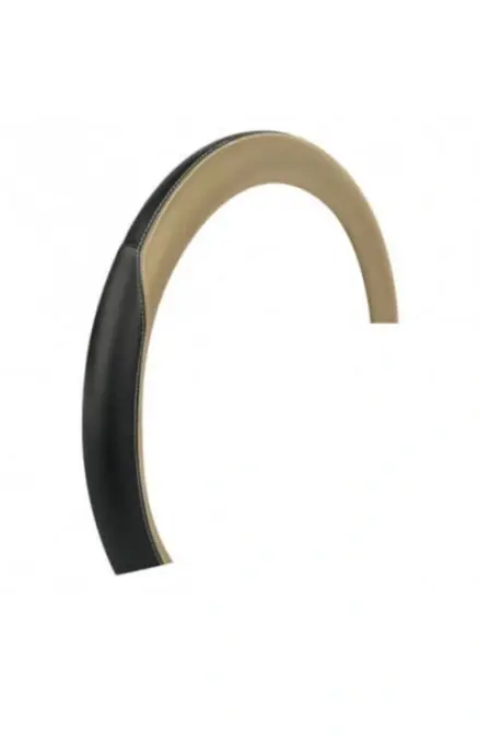 Husa Volan universala pentru camion- diametru 44-46 cm, piele ecologica negru+crem - Img 2