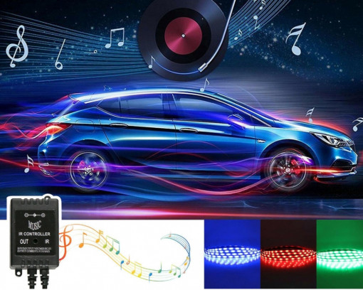 Kit Banda Led Smd Sub Masina Cu Telecomanda, underglow - Img 2