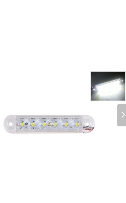 Lampa Laterala cu Led, lumina Alba, Gabarit, 12V -24V, 6 SMD, Resistenta La Apa, 5+1 GRATIS - Img 3