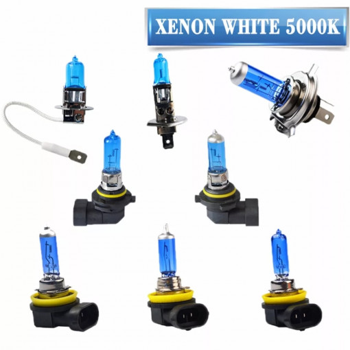 Becuri halogen 100w , H1 ,+130%,super white 12v lumina alba - Img 2