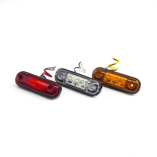 lampa laterala cu 3 smd , lumina alba 6000k , 12v-24v