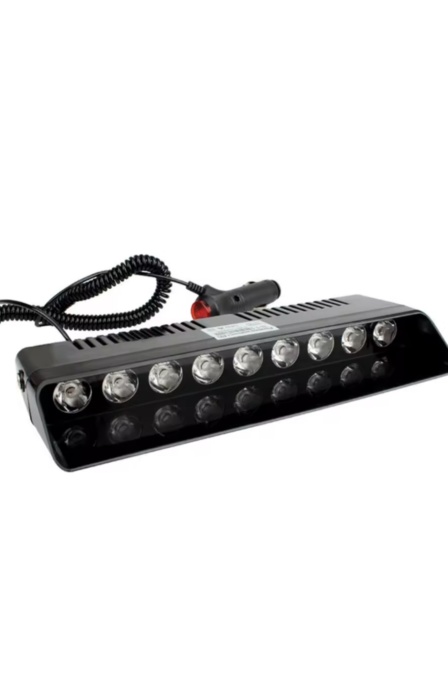 Lampa parbriz profesionala stroboscopica rosu/albastru cu mufa bricheta , 12V , - Img 4