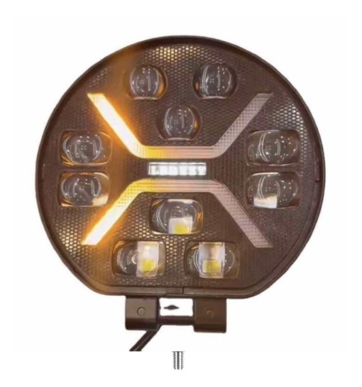 Proiector led 10 inch, universal tip SPIDER , 12V - 24V, cu lumină DRL alb-galben, - Img 3