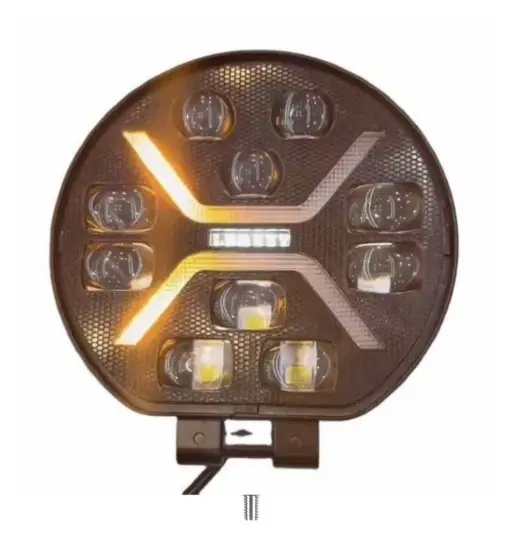 Proiector led 10 inch, universal tip SPIDER , 12V - 24V, cu lumină DRL alb-galben, - Img 3