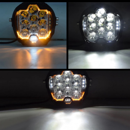 Proiector led cu lumina de zi galbena ,12v-24v , 280w alb 6000k - Img 2