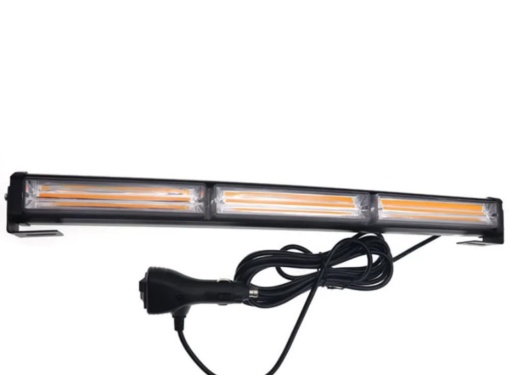 Rampa stroboscpica profesionala, cu mufa bricheta si controler 12v-24v, 3 module cob, L=45 cm - Img 2
