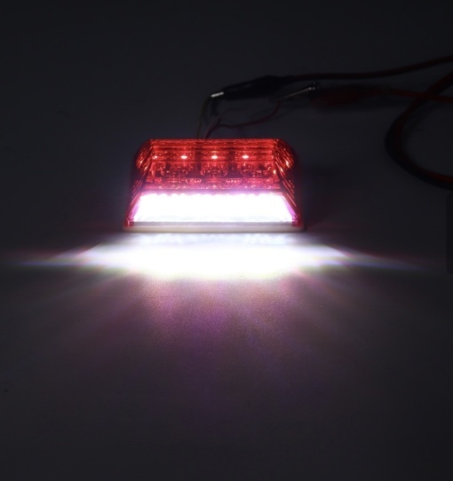 Set 2 lampi led universale pentru numar remorca 12v alb+rosu - Img 2