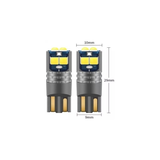 set 2 leduri t10 w5w, canbus ,alb 6000k, 12v, 6 led - Img 2