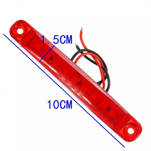 Lampa de gabarit 12v-24v, 9 smd , rosu, 5+1 GRATIS - Img 2