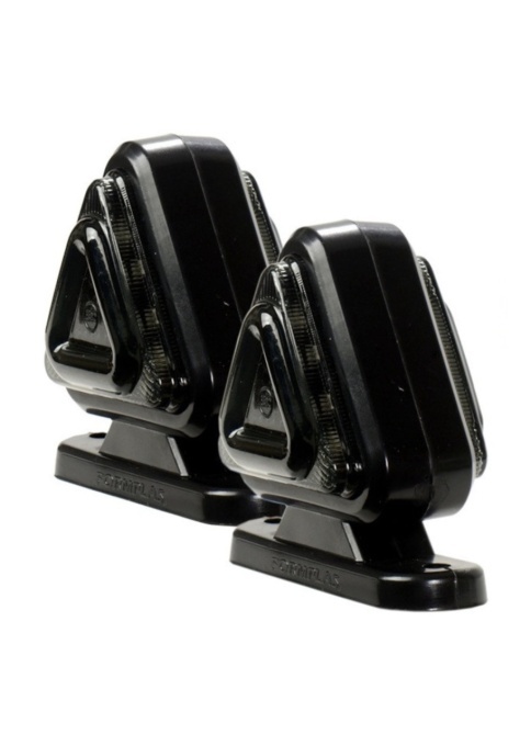Lampa de gabarit cu LED rosu /alb, geam fumuriu, 12-24V, 5+1 GRATIS - Img 2